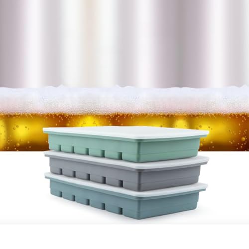 Molde de silicona para cubos de hielo y pastel con tapa azul miniatura 6