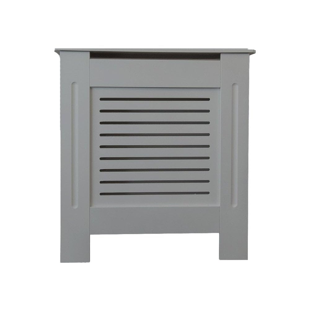 Airwave Radiator Cover Horizontal Line Style Painted MDF Matt Grey Radiator Heating Cover (Small)