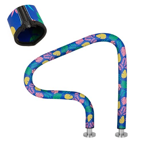 Pool Handrail Covers,8 ft Summer Palm Tree Leaves Pool Railing Covers with Zipper,Slip Resistant Pool Handle Rail Cover,Pool Handle Sleeve Protector.Sleeve Handle for Swimming Inground