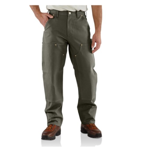 Carhartt Men's Firm Duck Double- Front Work Dungaree Pant B01,Moss,30W x 30L
