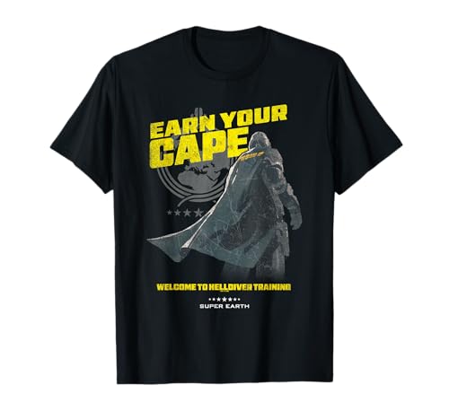 Helldivers 2 Earn Your Cape Super Earth Training Video Game T-Shirt