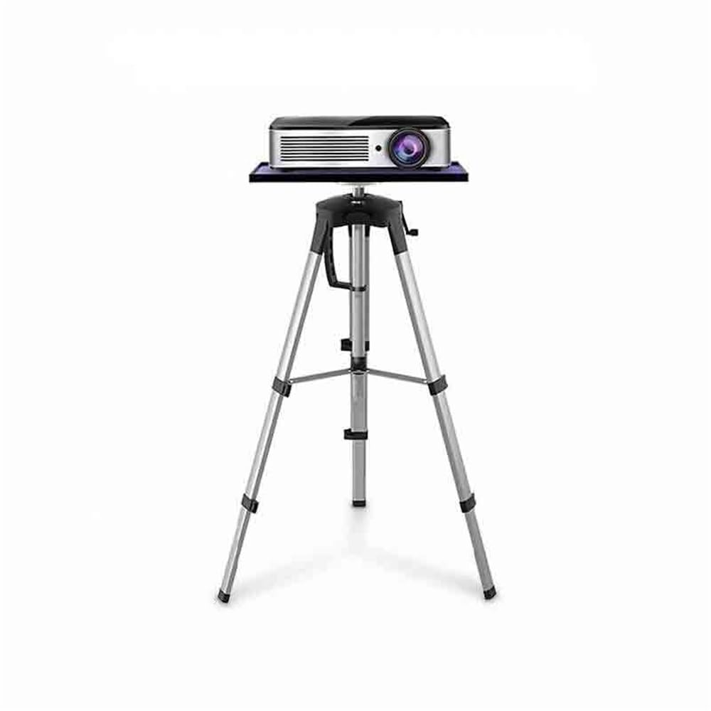Supporto per Proiettore Treppiede da pavimento for proiettore con vassoio Posizionamento sul comodino domestico Mensola Supporto universale for microproiettore mobile pieghevole telescopico regolabile