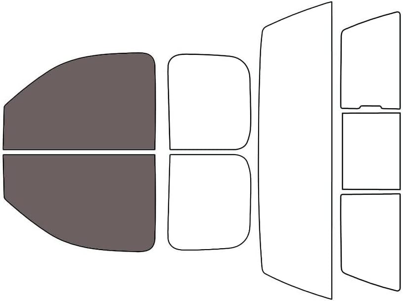 Rvinyl Window Tint Kit Compatible with GMC Sierra 2007-2013 2 Door - Black 35% - Single Ply No Bubble Film - Do it Yourself Vehicle Front Precut Kit