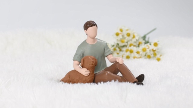 Statuetta Angelo Con Cane - Regalo Commemorativo Per Amanti Degli Animali, Realizzata A Mano - Foto 11