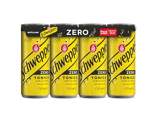 Schweppes Tónica Zero, Sin Azúcar ni Calorías, 8 x 33cl