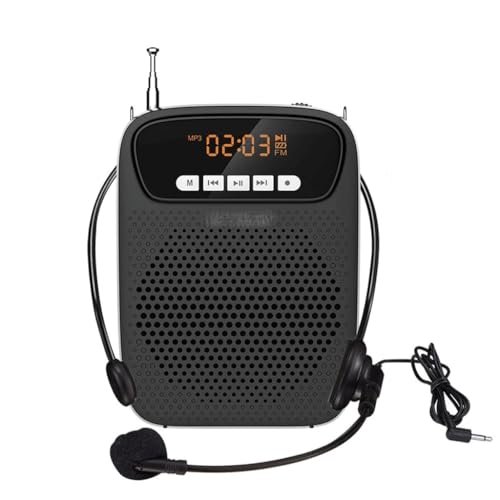Amplificador de voz de 15W con micrófono de cable y radio FM para profesores
