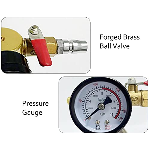 Jtzxjjx Ac Flush Kit, Car Air Conditioner System Clean Canister Flushing Tool Set Includes 220Psi Gauge, Air Fittings And Hose For Auto Hvac Pipe Line Cleaning #TOP3