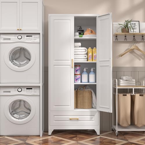 Image of SteeLoong 75 inch Metal Storage Cabinet with Doors and 3 Adjustable Shelves