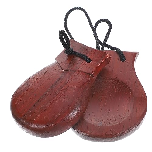 ERINGOGO Handmade Castanets for Adults Wooden Percussion Instruments Pear Wood Perfect for Parties and Classes