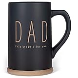 DEMDACO Dad This For You Midnight Black 32 ounce Ceramic Stoneware Beer Mug Stein
