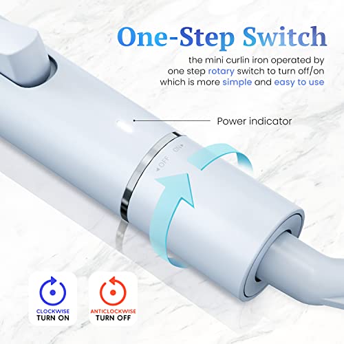 Hoson Mini Ferro de Ondulação de Cerâmica de 3/4 de Polegada para Cabelos Curtos, Modelador de Cabel