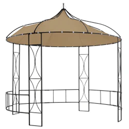 Vidaxl Gazebo Garden Canopy Sun Shelter Sunshade Partytent Patio Balcony Backyard Wedding Gathering Picnic Pavilion Marquee White Round #TOP1