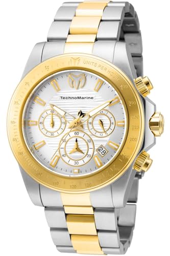 Technomarine Manta TM-219002 Reloj para Hombre - Impermeable - Analógico - Movimiento Cuarzo - Acero Inoxidable con Esfera Azul - 42mm