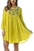 Riviera Sun Cold Shoulder Embroidered Short Dress with 3/4 Sleeve 21827-LIM-L