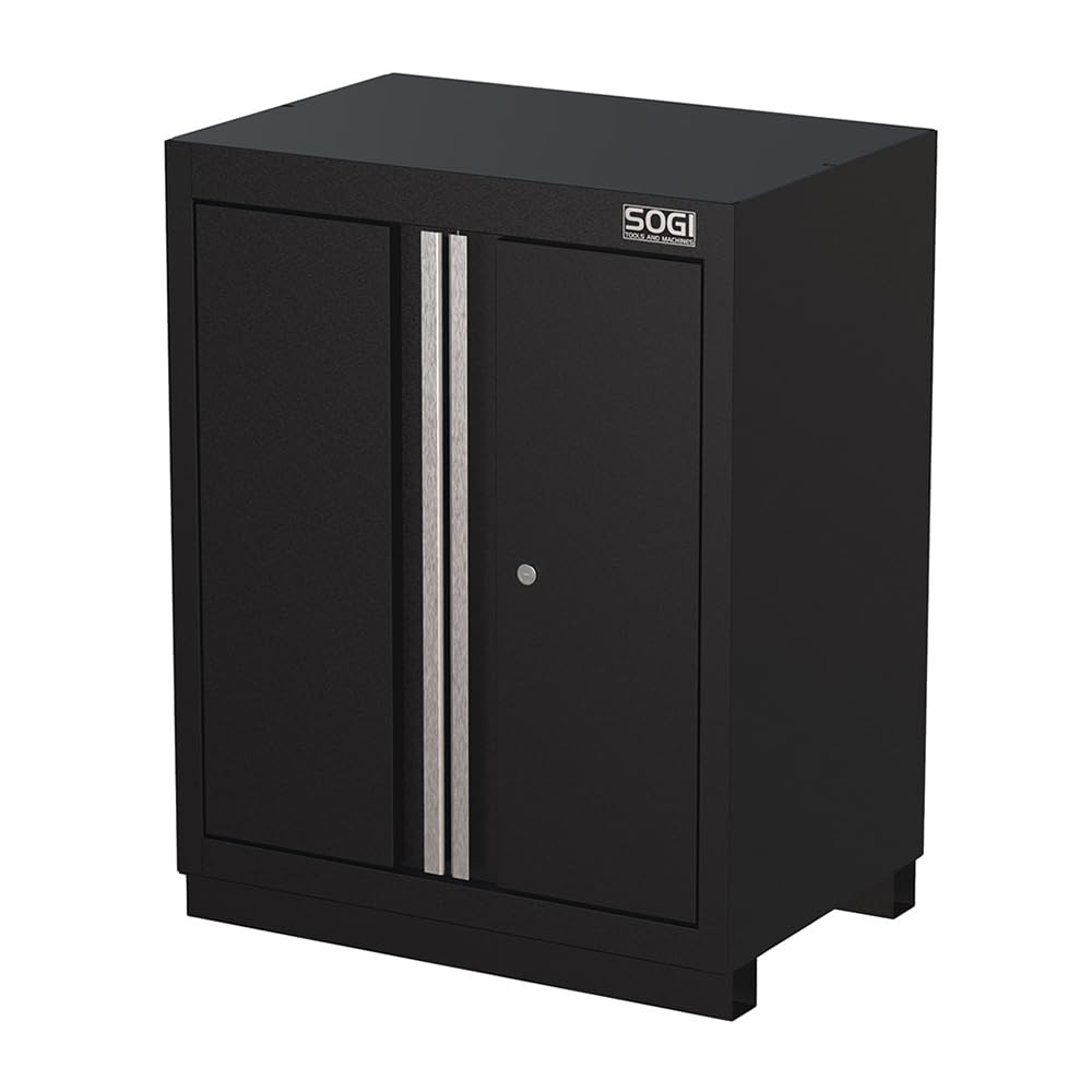Sogi ARR-OFF-4320 Arredamento modulare in lamiera per officina e garage - piano in acciaio inox - 4315x466x2000 mm