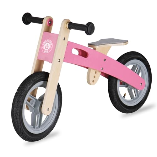 Image of Wooden Toddler Balance Bike, Kids Balance Bike for 3 Year Old with Adjustable Seat, No Pedal Toddler Bicycle for Kids 3-5 for Boys and Girls Birthday Gifts Toys