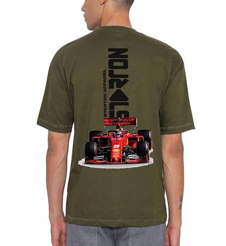 Image of Unisex Cotton T-Shirt from ula 1 Supercar Speed Graphic Print Oversized Fit