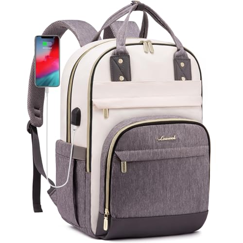 LOVEVOOK Laptop Backpack Women,Large Capacity 17.3 inch Laptop Bag Travel Backpack for Women,Computer Work College Teacher Backpacks with USB Port,Waterproof Personal Item Backpack Casual Daypack
