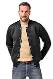 Tissu scuba JP 1880 Hommes Grandes Tailles L-8XL Veste en Tissu Cuba, col Esprit Blouson Teddy américain, Fermeture à glissière Noir XXL 823654100-XXL
