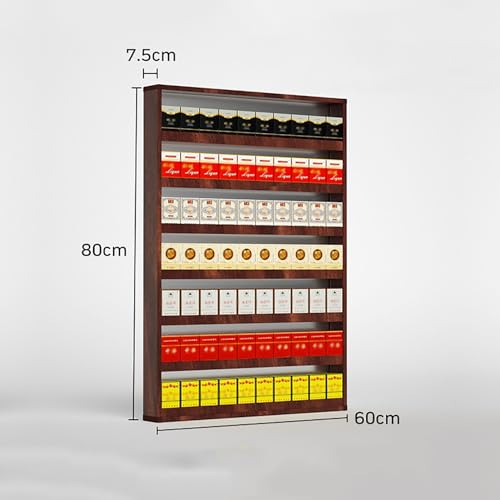 Présentoir à cigarettes marron mural compact facile à installer