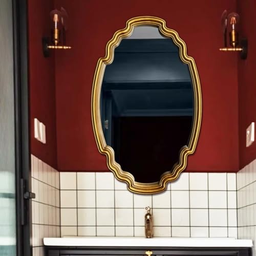 Miroir mural rustique double sens de pose or antique - 3