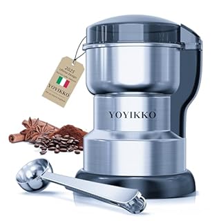 Macina Caffe' Elettrico 300W, Macinacaffè, Macinatura Regolabile Macina Caffe per Espresso/Gocciolamento/Versamento. Macinacaffè Per caffè, spezie e altri alimenti (Argento-210)