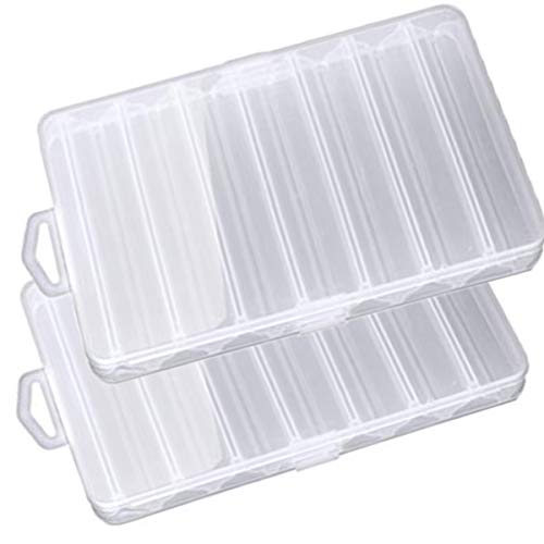 Scatola da Pesca,Biluer 2PCS Doppia Faccia Scatole per Esche Scatola per Attrezzatura da Pesca con 14 Scomparti Ideale per Riporre Girelle Ganci Esche