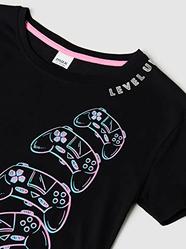 Image of Max Girls Printed Round Neck T-Shirt