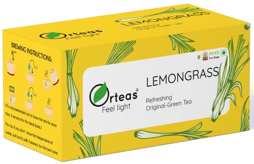 Image of Orteas Caffeine-Free Herbal Tea 25 Tea Bags Lemongrass (50 Tea Bags, Lemongrass)
