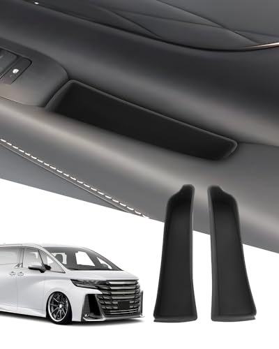 SXCY 2個 新型 トヨタ アルファード ヴェルファイア 40系 フロントドア 収納ボックス ドアハンドル アクセサリー 小物入れ 内装パーツ ドアポケット インテリア カスタムパーツ フロントドアトレイ