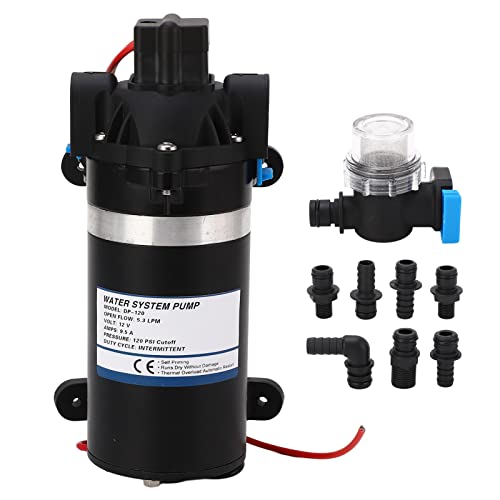 Mavaol bomba de agua de diafragma 8.3BAR 20GPH elevación alta bomba de refuerzo autocebante micro eléctrica portátil DC12V