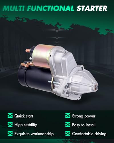 Image of SCITOO Starter Motor SPR0002 17667N 1991-1992 for Saturn SC 1993-2002 for Saturn SC1 ‎1.3kW /12 Volt CW 9-Tooth Pinion