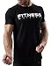 Produktbild Satire Gym - Fitness Slim Fit T-Shirt aus Baumwolle Herren/Eng sitzende & schnell trocknende Sportbekleidung für Männer  Herren Sport Shirt als Gym & Fitness Shirt (Schwarz mit Athlete Print, M)
