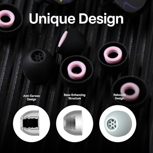 Image of Linsoul Kiwi Ears Flex Earbud Tips, Replacement Silicone IEM Tips, 3 Pairs, S /M /L Size, for KZ ZS10 Pro 2, SuperMix 4,Hype4,Orchestra Lite, Cadenza Wired /Wireless Earphones（Random Colors）