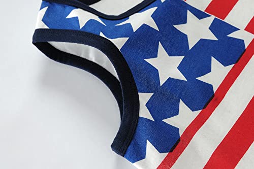 Toddler Boys' Tank Tops American Flag T-Shirt Kids 4th of July Shirts Cotton Patriotic Sleeveless Top Tees 1-7T4