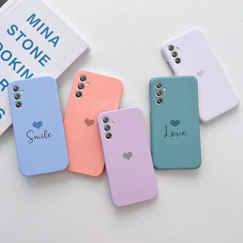 Image of COLORflow Back Cover case Compatible with Samsung A34 5G | Pastel Hearts Color Customized Back Cover Compatible with Samsung Galaxy A34 5G - Polycarbonate ,Multicolor