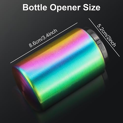 HXMJIED Magnetic Push-Down Bottle Opener - Stainless Steel Opener for Crown Cap Bottles - Image 2