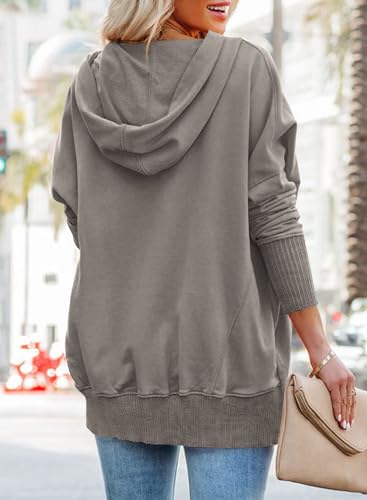 Image of PRETTYGARDEN Women's Casual Long Sleeve Sweatshirt Half Zip Pullover Tops