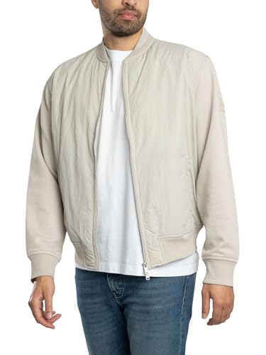 Image of BOSS Men's Ze Smartcore Bomber Jacket, Open Grey, M