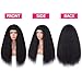 ME-U Headband Wig Human Hair Kinky Straight Guleless Wigs for Black Women Wear and Go 180% Density Yaki Straight Wig No Lace Natural Black Color 26 Inch