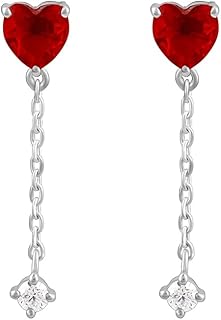 GIVA 925 Silver Small Heart Drop Earrings Danglers studs | Gifts for Women &amp; Girls