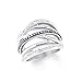 Produktbild s.Oliver Ring Edelstahl Damen Ringe, mit Kristall, Grau, Kommt in Schmuck Geschenk Box, 2022655