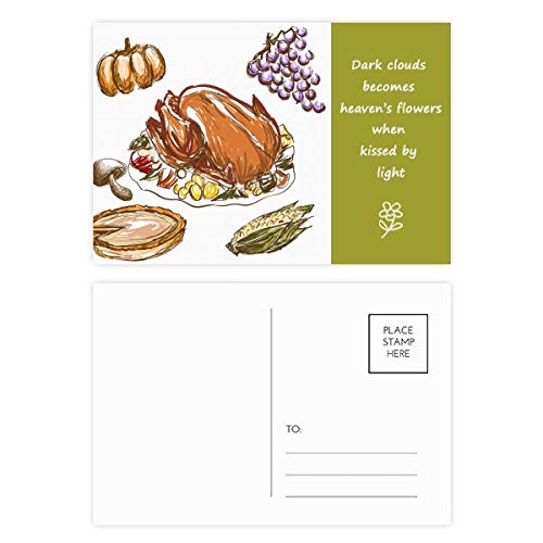 Carte postale Merci motif Turquie de Thanksgiving pour une correspondance raffinée