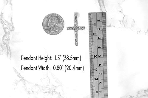 Sterling Silver INRI Crucifix Jesus on the Cross Pendant Necklace2