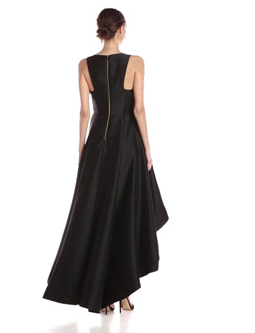 calvin klein a line high low dress Calvin Klein Women's Sleeveless V-Neck High Low Gown with Back Zipper,  Black, 2 at Amazon Women's Clothing store