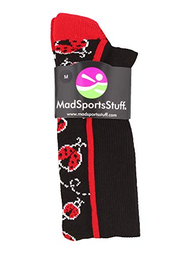 MadSportsStuff Softball Socks with Ladybugs Over the Calf for Girls and Women3