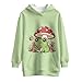 Cndexd Girl's Cozy Pullover Hooded Sweatshirts Long Sleeve Cute Frog Sweatshirt Girls Hoodies with Pocket Fashion Clothes for Teens School