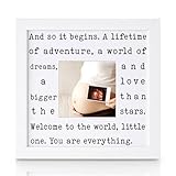 THYGIFTREE Baby Gift Shower for New Mom, Expecting Parents | Sentimental Picture Frame for Adventure Nursery Decor | Unique Newborn Baby Gift, Pregnancy Announcement Keepsake, First Time Mom Gifts