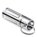 VTAR Titanium Pill Holder with Keychain, Waterproof Single Chamber Travel Small Pill Box, Pill Case for Purse or Pocket