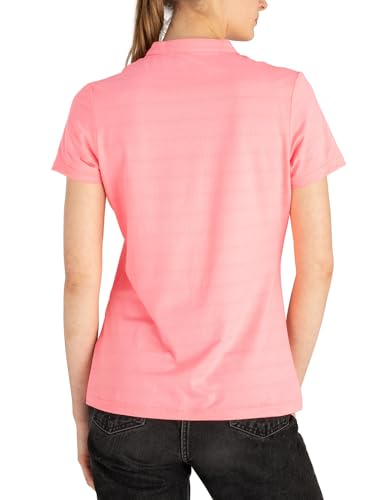 Rdruko Camisetas femininas de manga curta com proteção solar FPS 50+ leve para corrida e pesca, Rosa